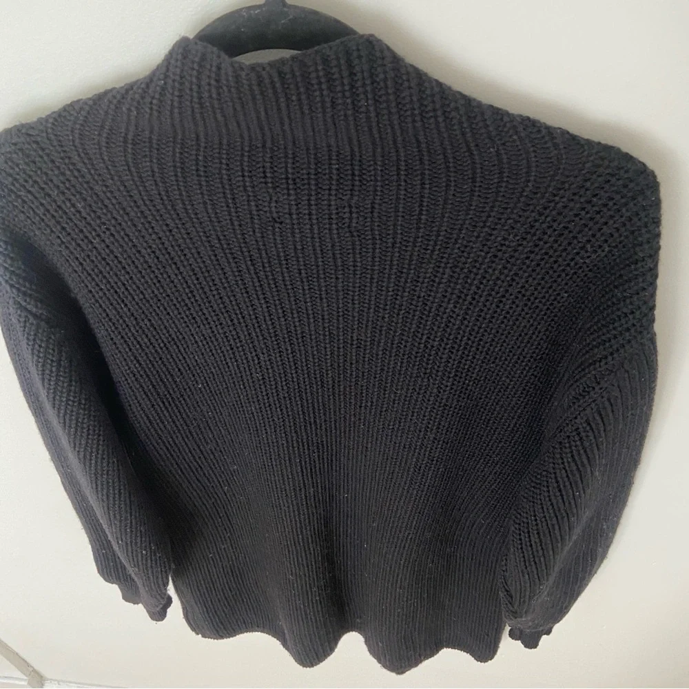 Aritzia Black Ribbed Turtleneck Sweater Dress - Picture 8 of 11